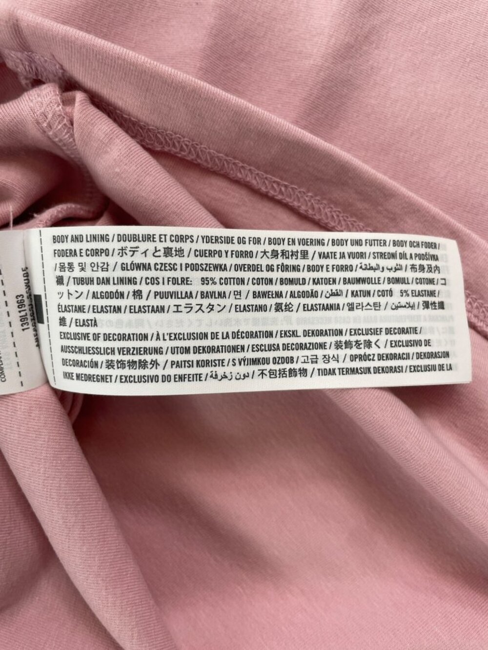 Abercrombie & Fitch Pink Long Sleeve Cotton Blend Top Women's Size Large NWT - Picture 5 of 7